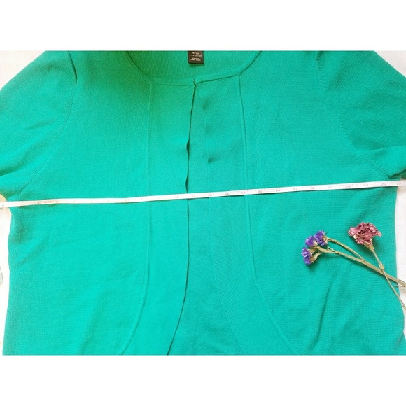 Lane Bryant 18/20 Kelly Green 3/4 Sleeve Cardigan - Picture 5 of 7